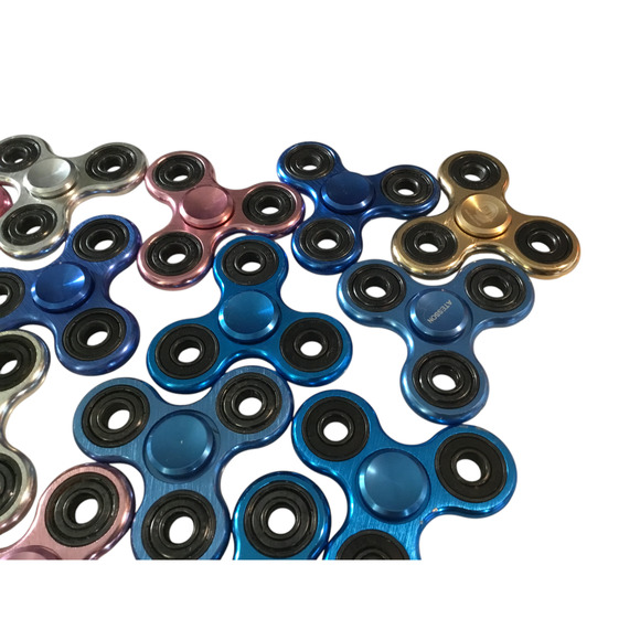 16 TOTAL 3 SIDED Metal FIDGET Spinner Ball Desk Toy EDC ADHD Focus Spinning - Picture 4 of 6